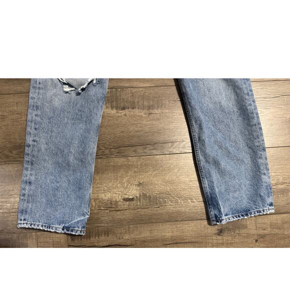 Agolde 90s Pinch‎ Waist in Lineup Distressed Ripped Button Fly Jeans Size 27 - Picture 4 of 10